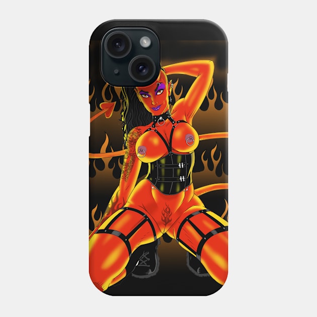 The Devil Made Me Do It Phone Case by ArtbyMyz