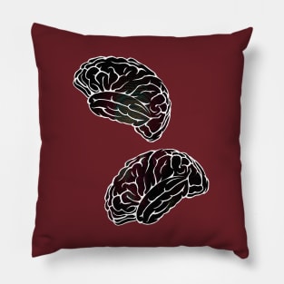 Glitch Art Brain Glitchcore Pillow