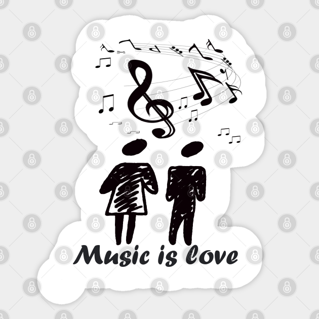 Music Is Love Music Love Cassette Sticker Teepublic