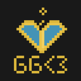 GG <3 Good Game Honor Pixel Art MOBA Emblem T-Shirt