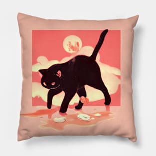 Cute Black Cat Pillow