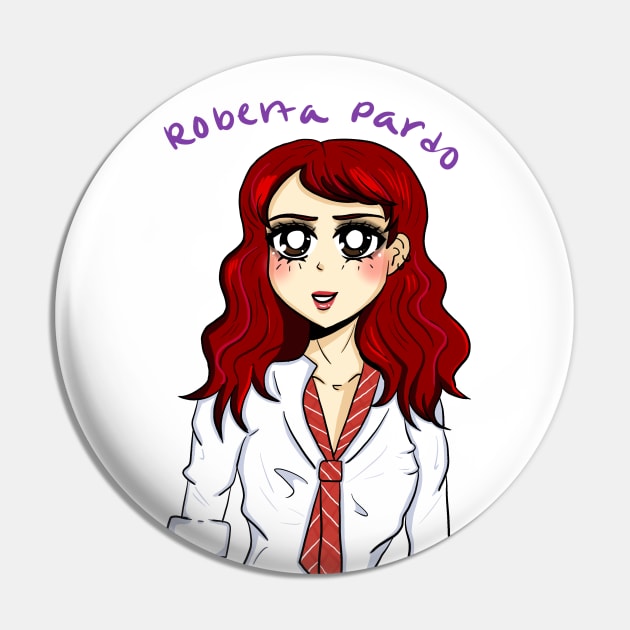 90's Anime Roberta Pardo Rey Backgroundless Pin by Designs by Lita