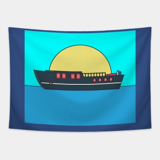 Ships In The Middle Of The Lake Ocean Tapestry