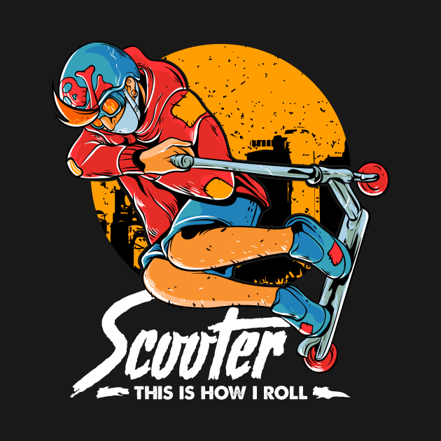 This Is How I Roll Cute & Funny Scooter Lover Pun by theperfectpresents