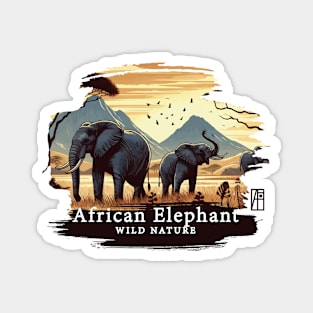 African Elephant - WILD NATURE - ELEPHANT -8 Magnet