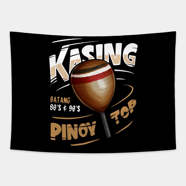 Pinoy Bisaya Cebuano Kasing Trompo Top Batang 80s 90s Tapestry by teeleoshirts