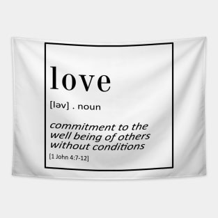 LOVE - 1 John 4:7-12 | Christian Quotes Tapestry