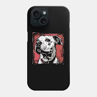 Retro Art American Pit Bull Terrier Dog Lover Phone Case