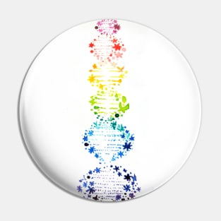 Colorful rainbow DNA Pin