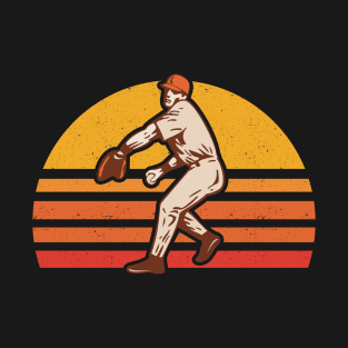 Retro Vintage Baseball Pitcher Gift Baseball Lover T-Shirt