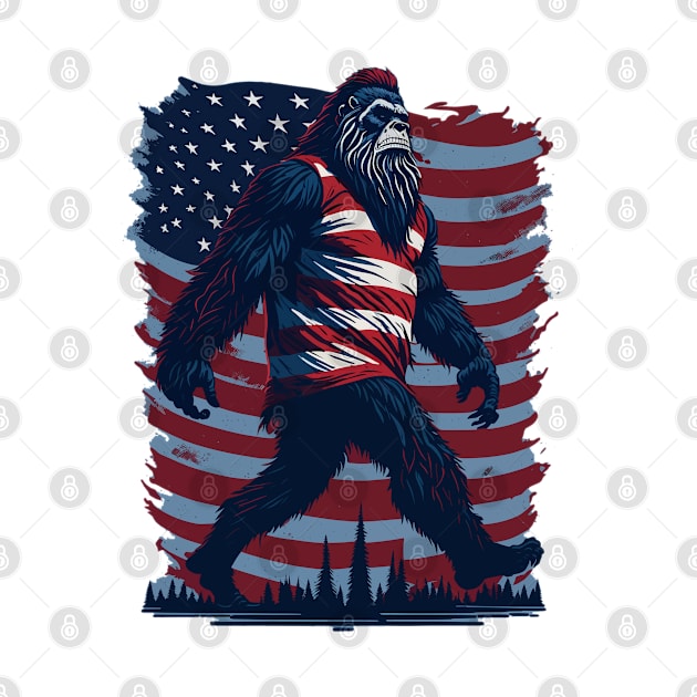 Big foot as an American flag by remixer2020