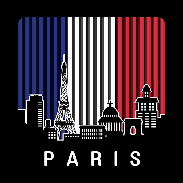 Paris France Skyline Flag by travel2xplanet