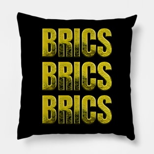 Gold ingots forming the word BRICS Pillow