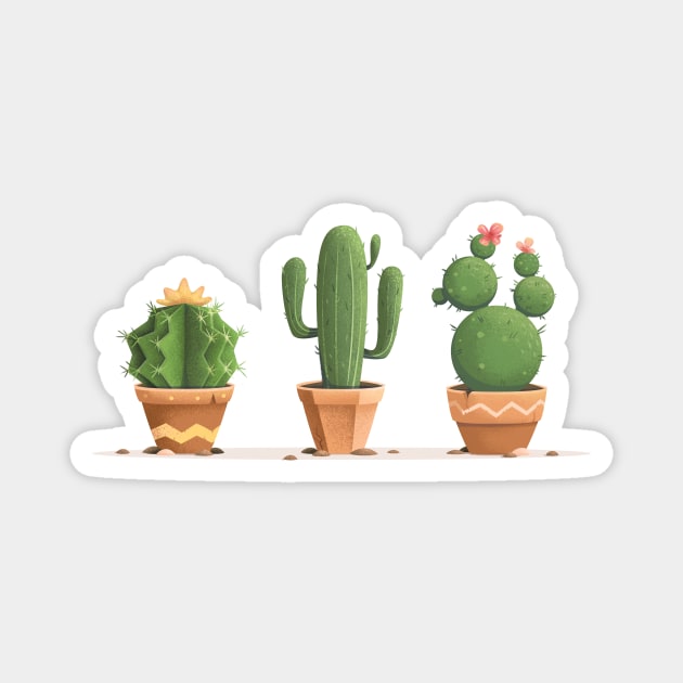 Cute Cactuses Magnet by lanaxxart