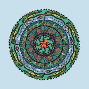 Salish Sea Mandala -light blue T-Shirt