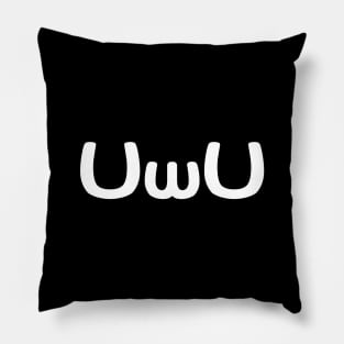 UwU Happy Anime Face Emoticon Pillow