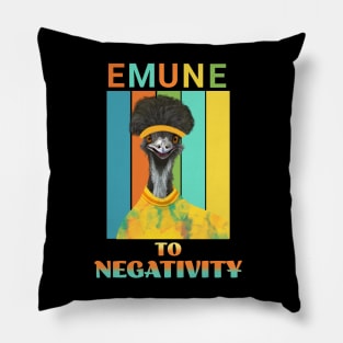 Punny Emu - Emune To Negativity Pillow