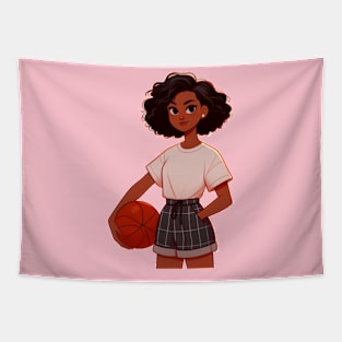 Female basketball player Tapestry