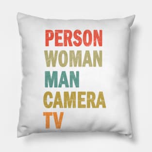 Person Woman Man Camera TV Pillow