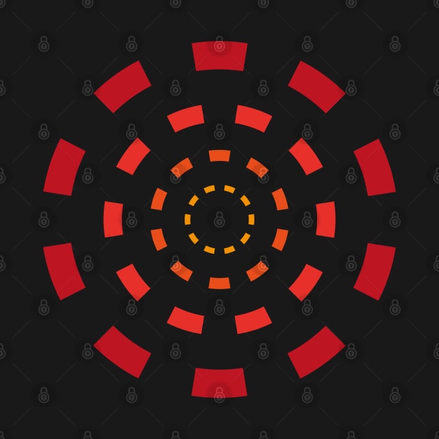 Orange and red concentric circles by Incognito Design