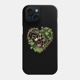 Locks of Love - Vintage Keys in a Celtic Floral Heart Phone Case