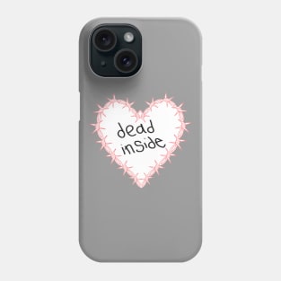 Dead Inside, Red Barbed Wire Heart, Ignorant Style Doodles Phone Case