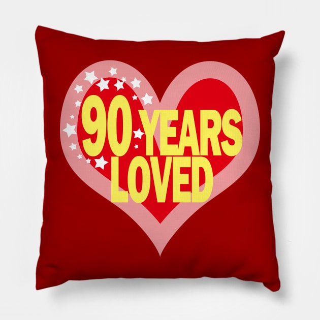 90 years old - 90 Years Loved Pillow by EunsooLee