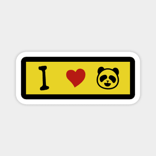 I Heart Panda Magnet