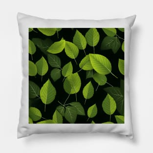 Green Leaves Pattern 6 Pillow