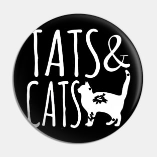 tats and cats cool design Pin