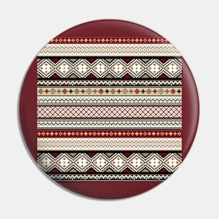 Fair Isle Christmas - warm Pin