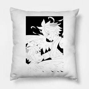 Sleep For Me (Black & White Version) Pillow