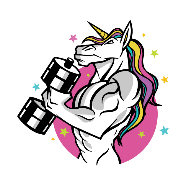 Muscular Unicorn - Funny design by LR_Collections