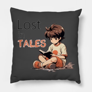 Boy Reading T-Shirt Pillow