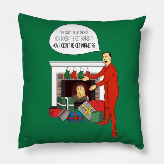 Nick Cage Christmas Freakout Pillow by BergenPlace