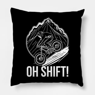 Oh Shift Mountain Biking Pillow