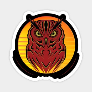 Hunting tattoo owl style Magnet