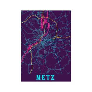 Metz Neon City Map T-Shirt