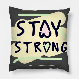 stay strong heart Pillow