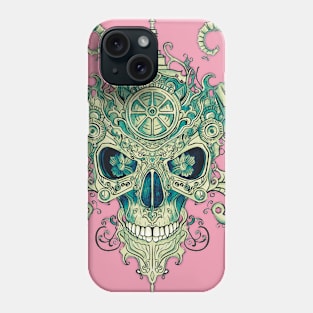 Human skull art Phone Case