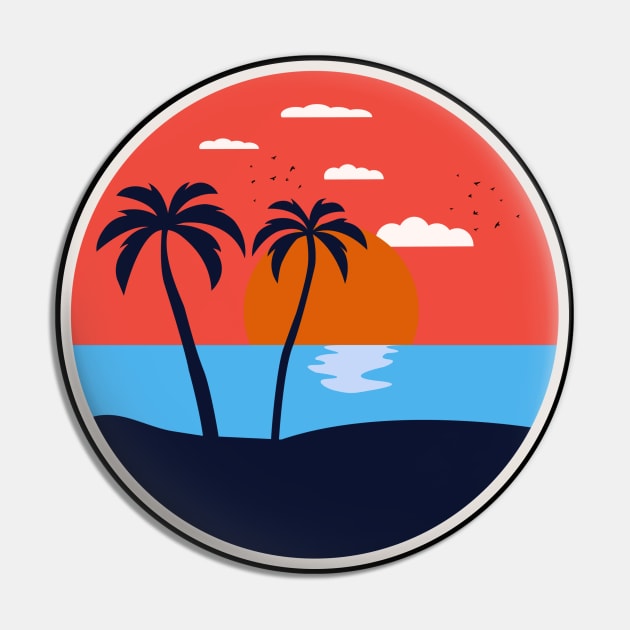 Summer Sunset Pin by Red Rov