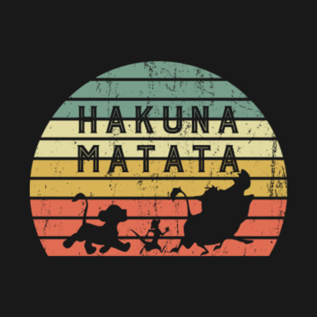 Vintage Retro Sunset Disneyland Lion King Hakuna Matata Hakuna