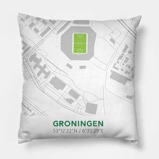 Euroborg Stadium Map Design Pillow