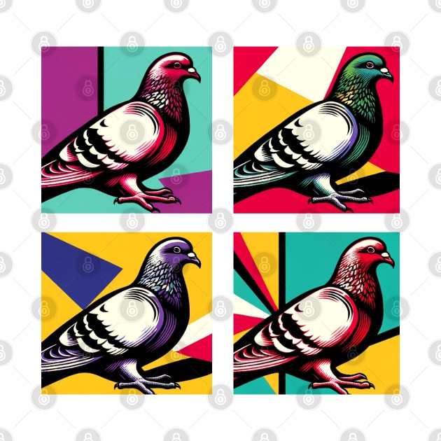 Pop Columbidae Art - Cool Birds by PawPopArt