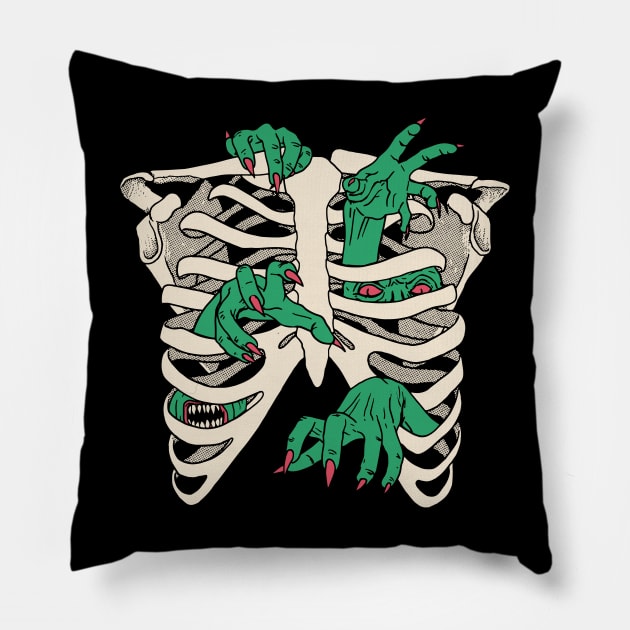 my body is a temphell Description Pillow by Phelan Daniel