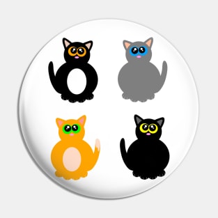 Four cute kitties Pin