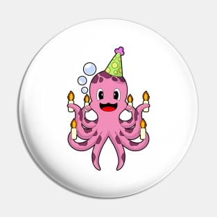 Octopus Birthday Candles Pin