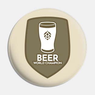 Beer World Champion Badge Pin