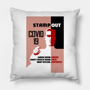 Stamp Out COVID-19 Pillow