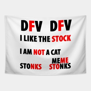 Meme stocks DFV stonks sticker pack Tapestry